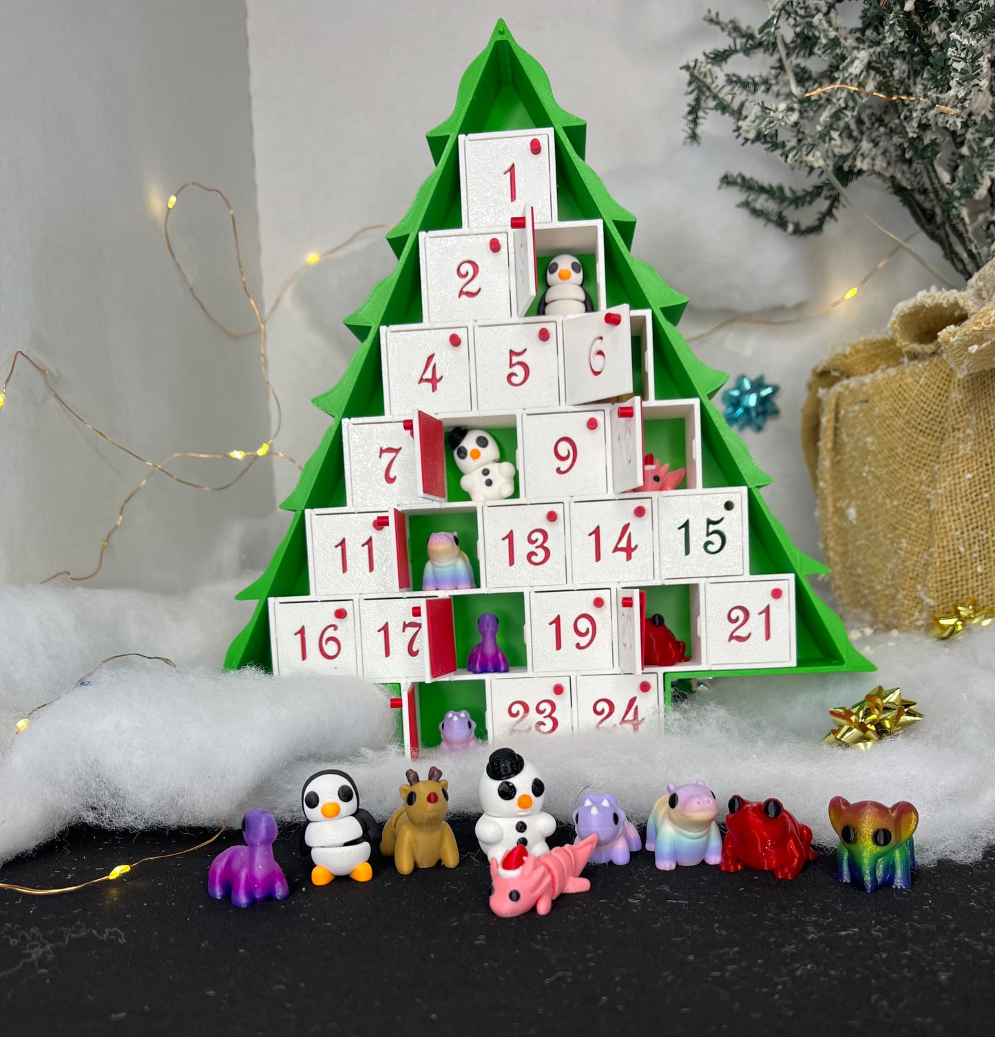 Christmas Tree Advent Calendar with micro Niblett's